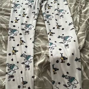 American Eagle Outfitters Kids Pajama Bottoms - White with Fun Print